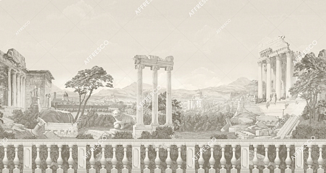 Панно Affresco Wallpaper Part 1 Antique Landscape AF740-COL3