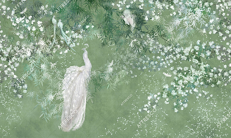 Панно Affresco Wallpaper Part 1 White Birds AB124-COL6