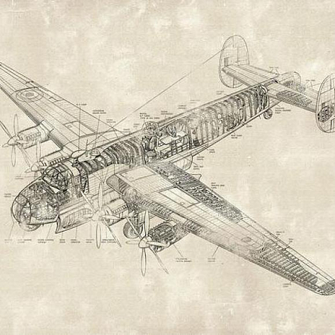 Обои виниловые Factura Drawing Plane 2 V коллекции Kids