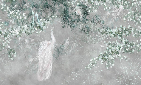 Панно Affresco Wallpaper Part 1 White Birds AB124-COL1
