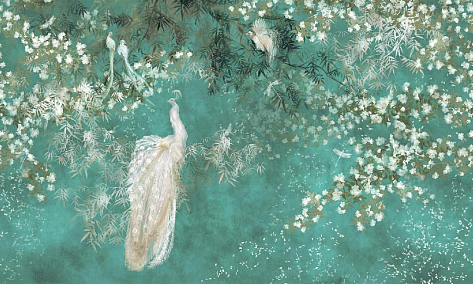 Панно Affresco Wallpaper Part 1 White Birds AB124-COL4