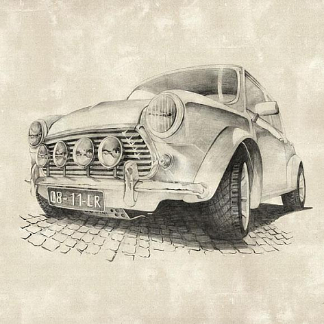 Обои виниловые Factura Mini Cooper 3 V коллекции Kids